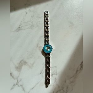 Women’s Blue And Silver Stainless Steel Fossil Watch